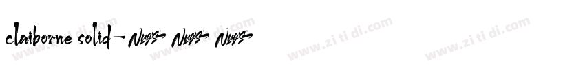 claiborne solid字体转换